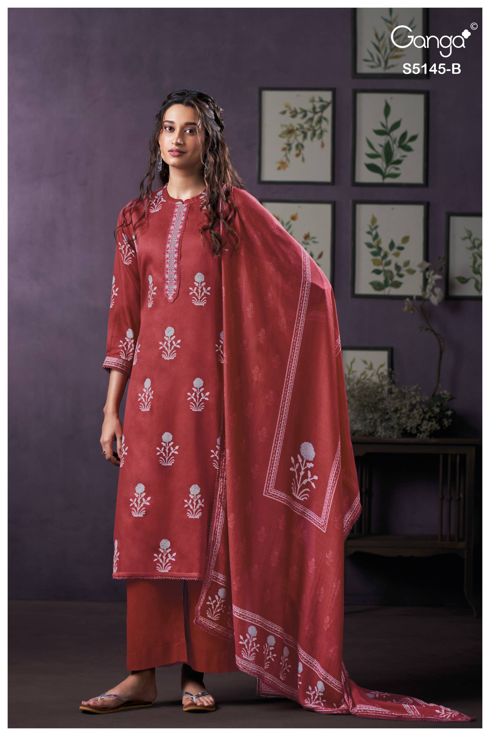 ANASTA 5145 SERIES BY GANGA FASHION Beautiful Colourful COTTON SATIN Dresses At Wholesale Price